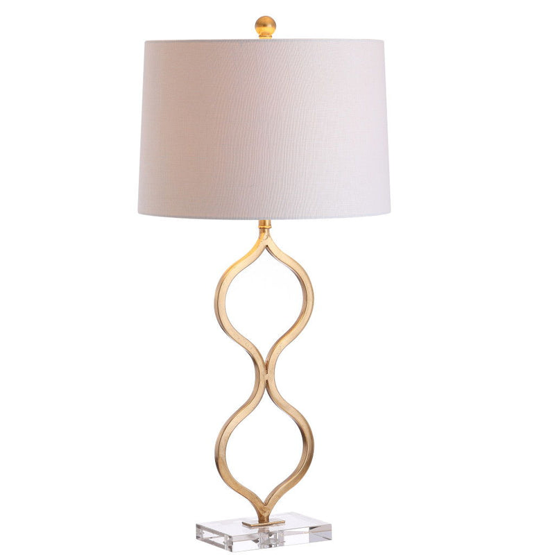 Novelty Table Lamp LED With Drum Shade - Gold