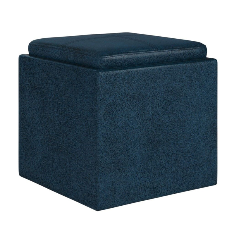Upholstery Storage Ottoman - Blue