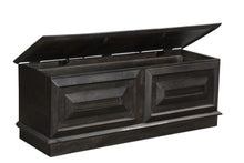 Load image into Gallery viewer, Solid Wood Storage Ottoman - Dark Brown
