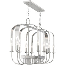 Load image into Gallery viewer, Multi Light Metal Dimmable Chandelier With Shades - Nickel
