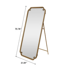Load image into Gallery viewer, Full Length Mirror With Stand, Floor Standing Dressing For Bedroom - Antique Gold
