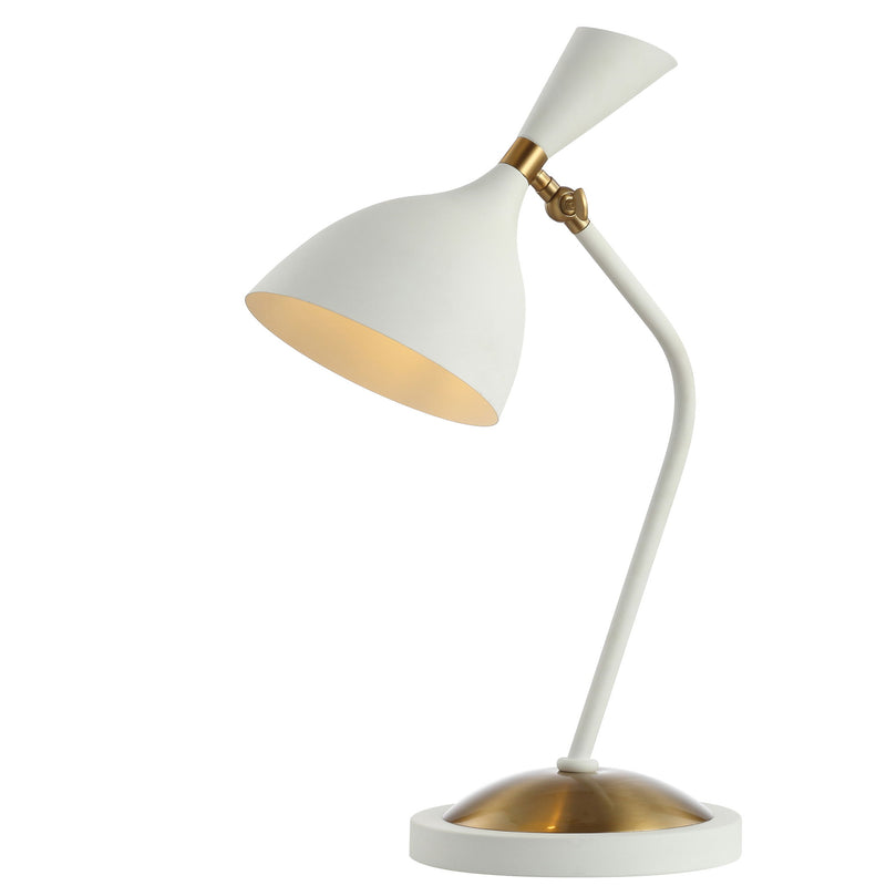 Table Lamp LED With Bell Shade - White