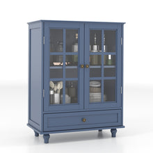 Load image into Gallery viewer, Minimalist Buffet Cabinet With Double Glass Doors And Drawer
