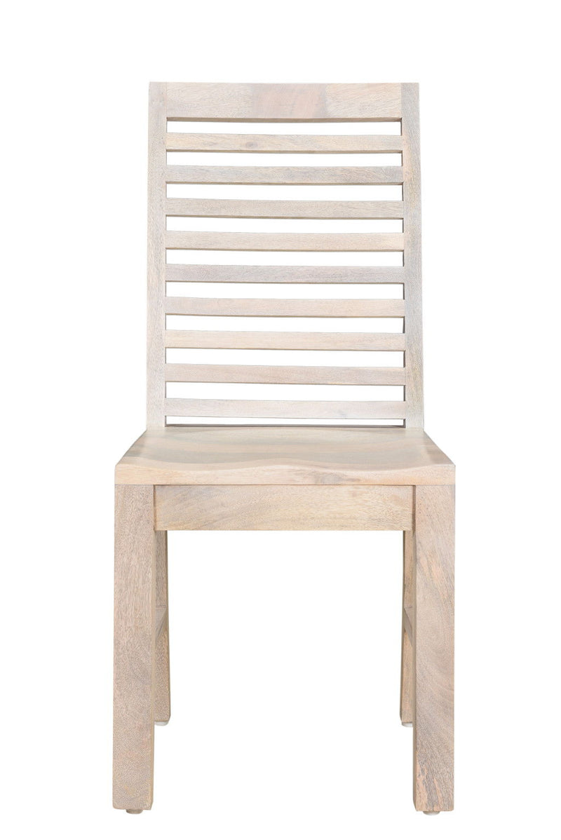 Wood Ladder Back Dining Side Chairs (Set of 2) - White