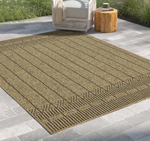 Load image into Gallery viewer, Earth - 5'3" X 7'3" Indoor, Outdoor Area Rug - Jute / Black
