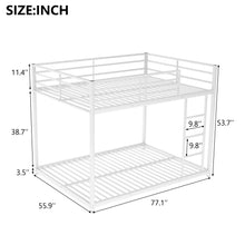 Load image into Gallery viewer, Metal Bunk Bed, Low Bunk Bed With Ladder
