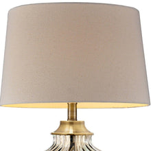 Load image into Gallery viewer, Metal Bedside Table Lamp With Tan Shade - Bronze
