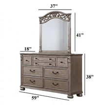 Load image into Gallery viewer, Dresser And Mirror - Antique Silver
