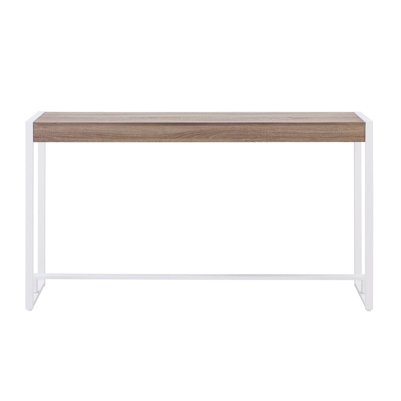Sled Console Table - Gray Brown / White