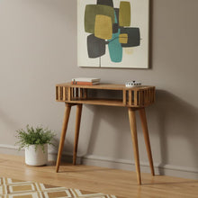 Load image into Gallery viewer, Solid Wood Solid Console Table With Shelf With Two Drawers (719161) - Brown

