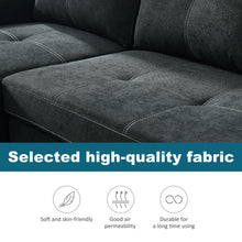 Load image into Gallery viewer, [Video] MH 82&quot; Sleeper Sofa Bed Reversible Sectional Couch with Storage Chaise and Side storage bag for Living Room Furniture Set, silver rivets on both hands
