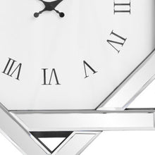 Load image into Gallery viewer, Mirrored Silent Analog Geometric Wall Clock (635634) - Silver
