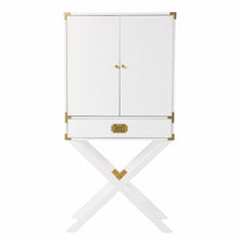 Load image into Gallery viewer, 30" Corner Display Stand With One Shelf And One Drawer - White

