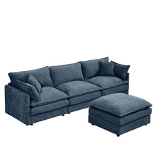 Load image into Gallery viewer, Modular L-Shaped Sectional Sofa With Movable Ottoman
