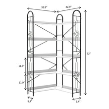 Load image into Gallery viewer, Industrial Style Corner Bookshelf With Thickened Iron Frame
