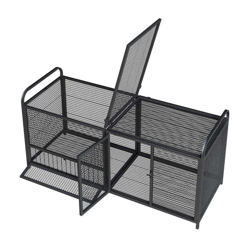 Chicken Cage, Poultry Breeding Coop - Black / Silver