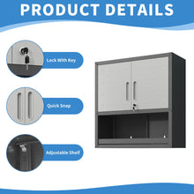 Load image into Gallery viewer, Metal Wall Mounted Tool Storage Cabinet With Locking Door, 1 Shelf &amp; 1 Drawer
