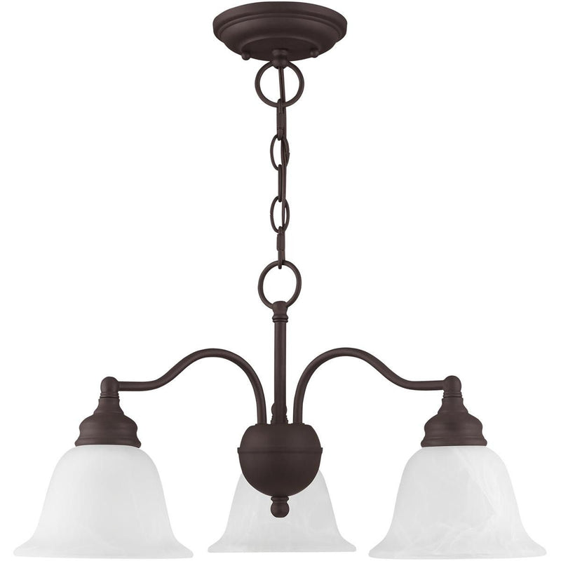 Dimmable 3 Light Chandelier With Shades - Bronze