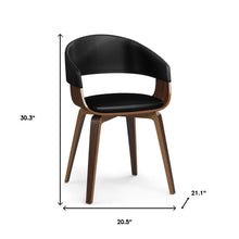 Load image into Gallery viewer, Wood Dining Parsons Chair - Black / Walnut
