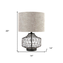 Load image into Gallery viewer, Lamp Base LED With Brown Shade - Black
