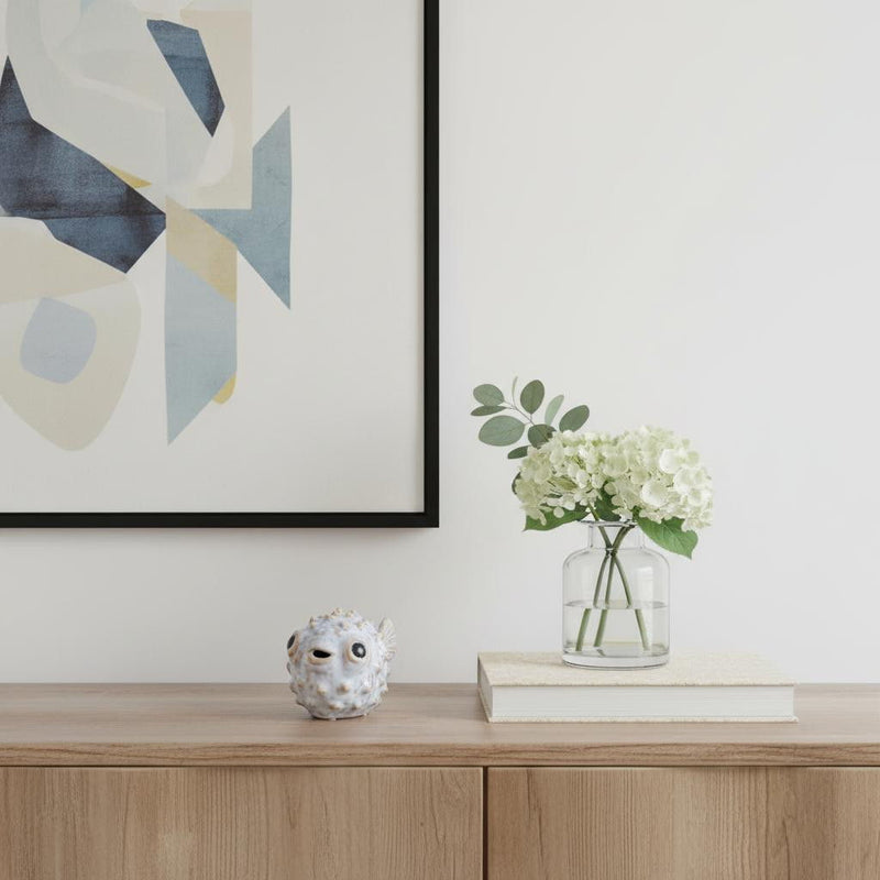 Petite Puffer Fish Sculpture - Off White