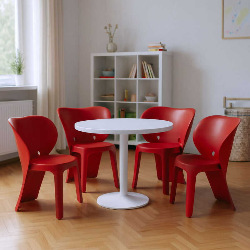Heavy Duty Plastic Juvenile Chairs (Set of 4) - Red