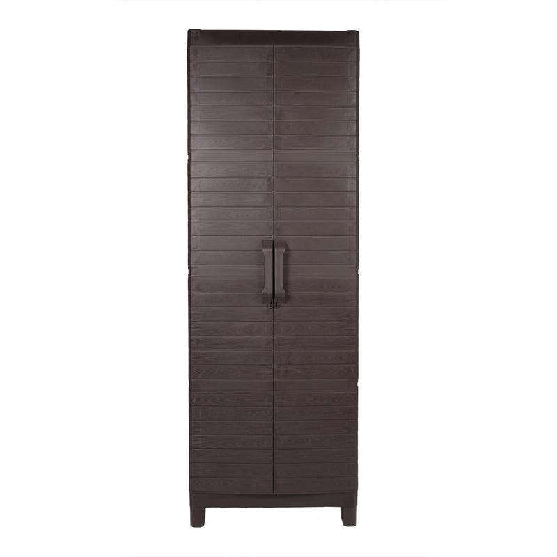 Plastic Square Accent Cabinet With Two Doors (738477) - Espresso
