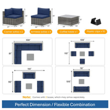 Load image into Gallery viewer, Modern Patio Set With Coffee Table
