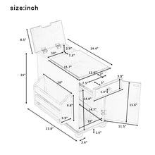 Load image into Gallery viewer, Vintage Flip Top Side Table With USB Ports
