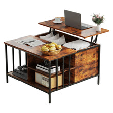 Load image into Gallery viewer, Lift Top Coffee Table With Storage Adjustable Height - Black

