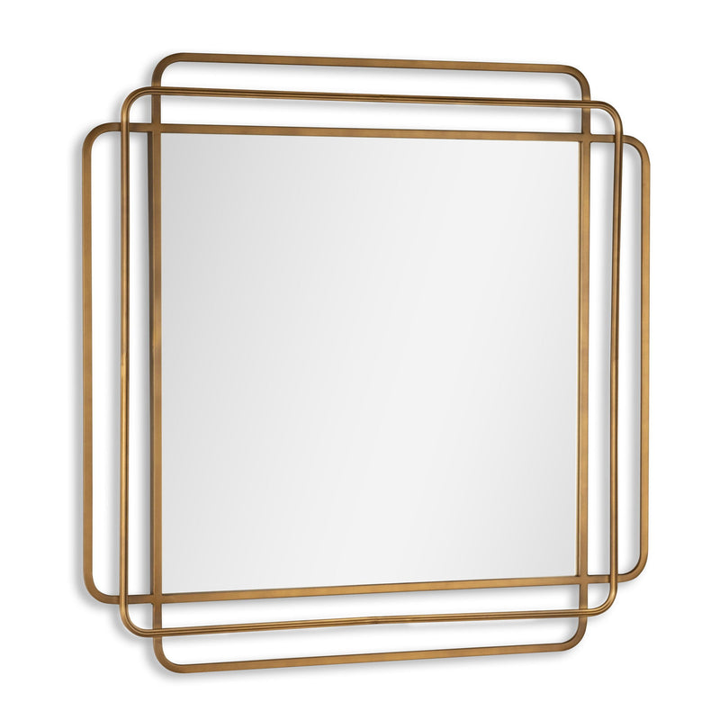 35" Square Metal Framed Accent Mirror - Bronze
