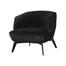 Load image into Gallery viewer, Velvet Steel Lounge Chair - Black / Steel
