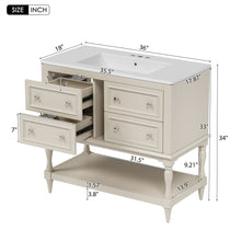 Load image into Gallery viewer, Bathroom Vanity Cabinet With Undermount Sink, 4 Drawer Set
