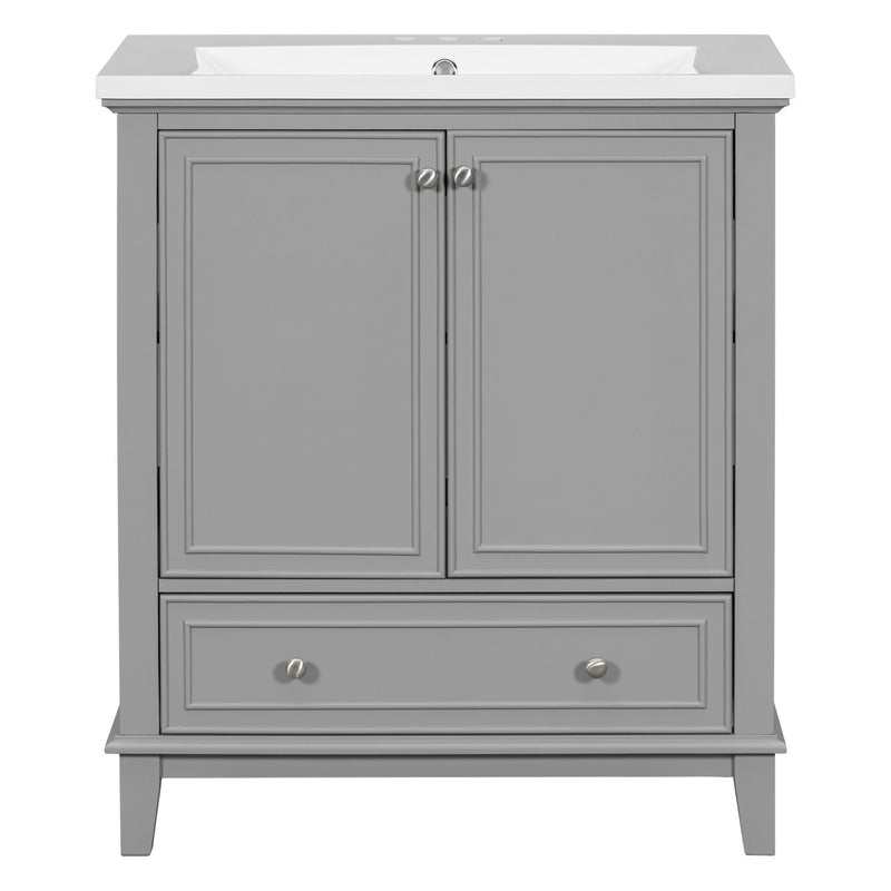 Modern Bathroom Vanity With Sink Combo, Multi Functional Cabinet With Doors And Drawer