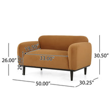 Load image into Gallery viewer, Sway - Upholstered Loveseat With Wood Legs And Round Arms
