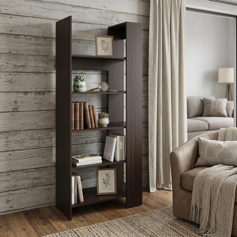 Five Tier Bookcase - Walnut
