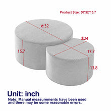Load image into Gallery viewer, Modern Upholstered Round Coffee Table For Living Room (Set of 2)
