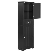 Load image into Gallery viewer, Tall Freestanding Bathroom Storage Cabinet With Drawer And Adjustable Shelf
