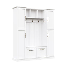 Load image into Gallery viewer, Hall Tree With 4 Side Cabinets
