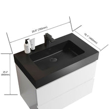 Load image into Gallery viewer, Alice - Bathroom Vanity With Large Storage, Sink Wall Mounted Floating Bathroom Vanity For Modern Bathroom, One-Piece Sink Basin Without Drain And Faucet
