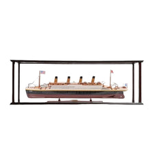Load image into Gallery viewer, Hand Painted 1912 RMS Titanic Medium Display Case Model Boat - Black / Red
