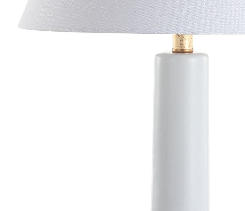 29" Urn Table Lamp With Empire Shade - White