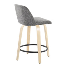 Load image into Gallery viewer, Toriano - Contemporary, Fixed Height Counter Stool With Swivel And Round Footrest (Set of 2)
