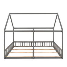Load image into Gallery viewer, House Platform Beds, 2 Shared Beds, Metal Frame With Guardrails
