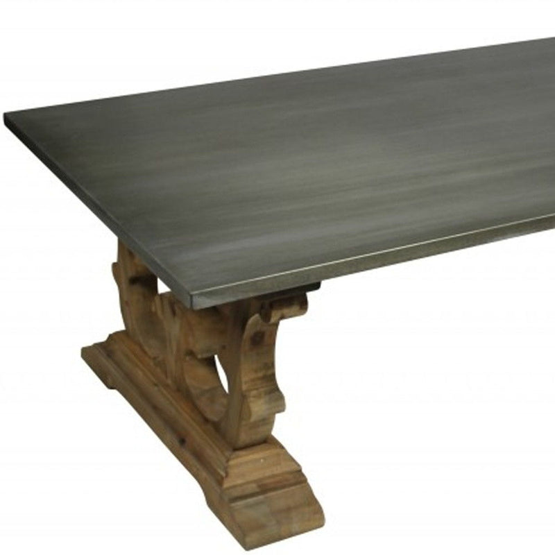 Rectangular Decorative Base Coffee Table - Gray