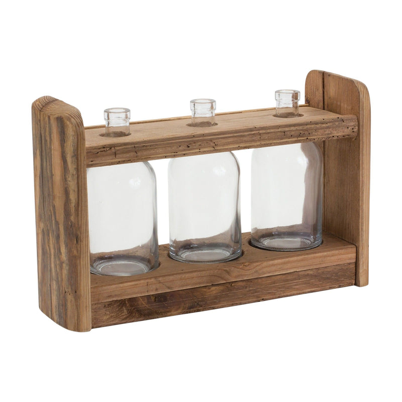 Three Bottle Table Vase - Clear / Clear