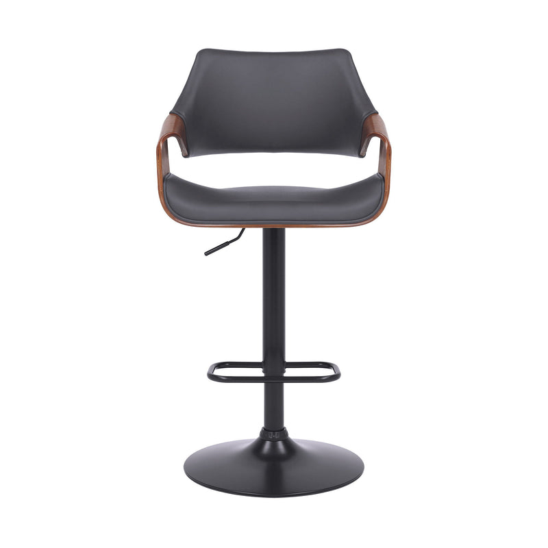 Iron Swivel Adjustable Height Bar Chair - Gray And Black