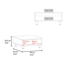 Load image into Gallery viewer, Coffee Table 1 Shelf, 4 Legs - Black

