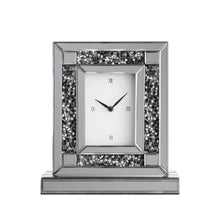 Load image into Gallery viewer, Mirrored Table Clock - Silver / Silver
