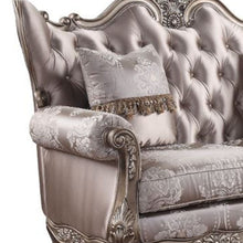 Load image into Gallery viewer, Silk Blend Loveseat And Toss Pillows - Pink / Platinum
